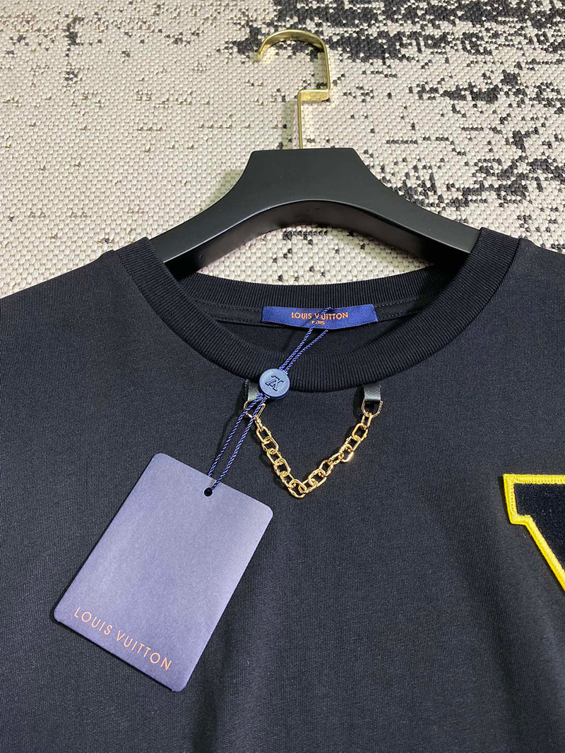 Louis Vuitton Patch Varsity T-Shirt Black