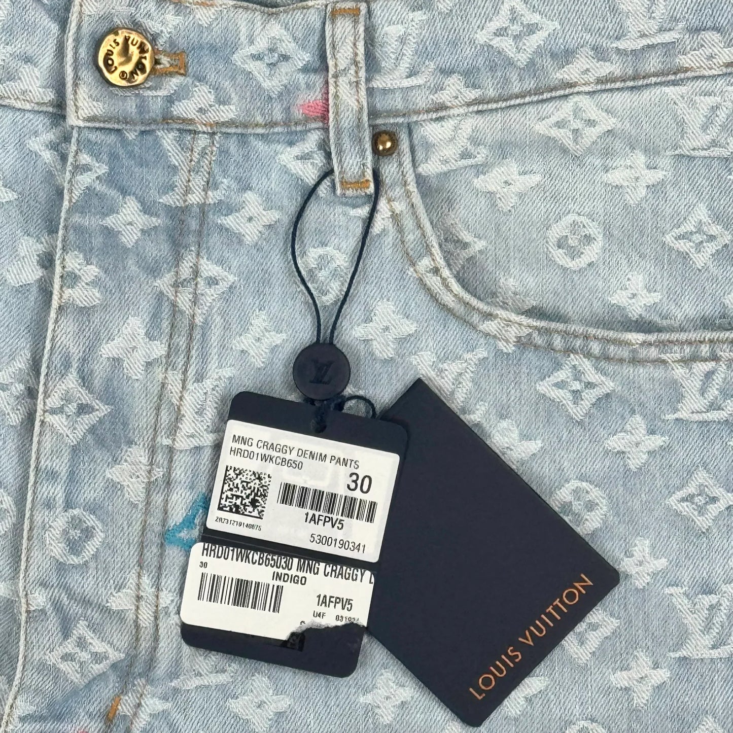 Louis Vuitton by Tyler, the Creator Monogram Denim Pants Washed Indigo