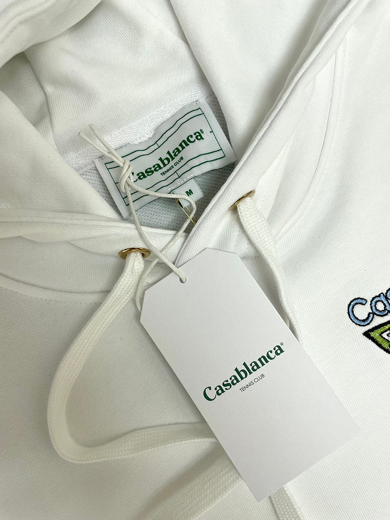 Casablanca Tennis Club Icon Hoodie White