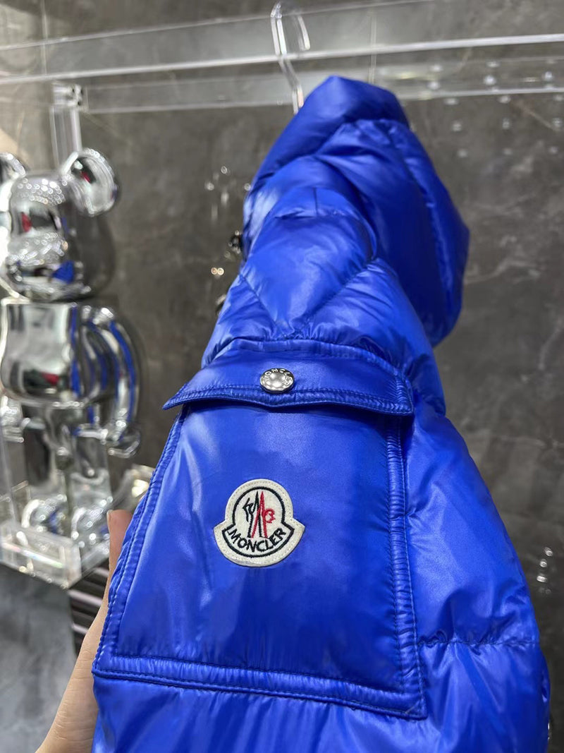 Moncler Ecrins Blue Nylon Down Jacket
