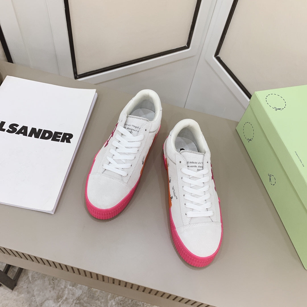 Off-White Wmns Arrow Vulcanized Low 'White Fuchsia'
