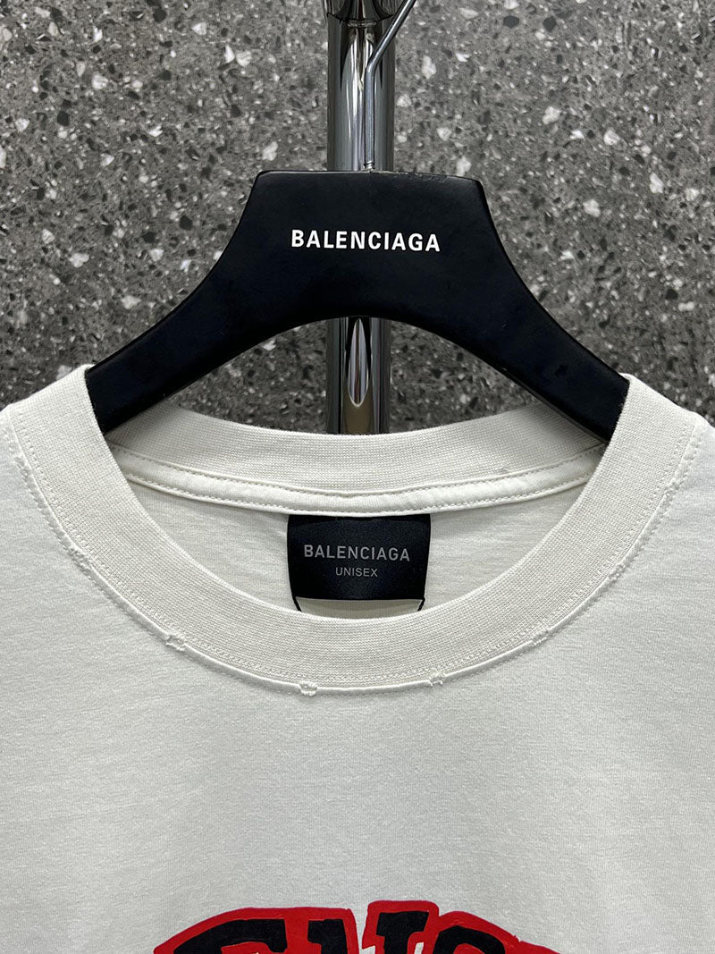 Balenciaga College Medium Fit T-Shirt White -SS22