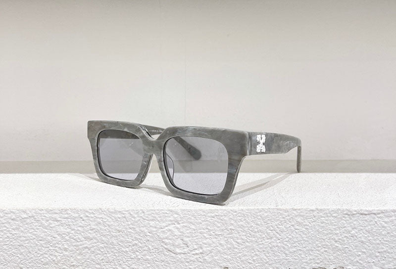 Off-White Rectangular Frame Sunglasses