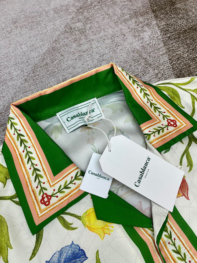 CASABLANCA L'Arche Fleurie Silk Shirt