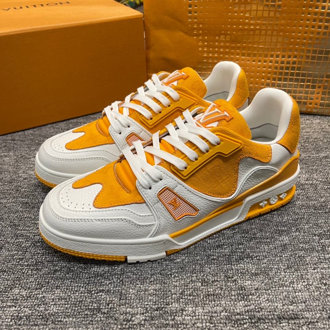Louis Vuitton LV Made Trainer Monogram Denim White Yellow