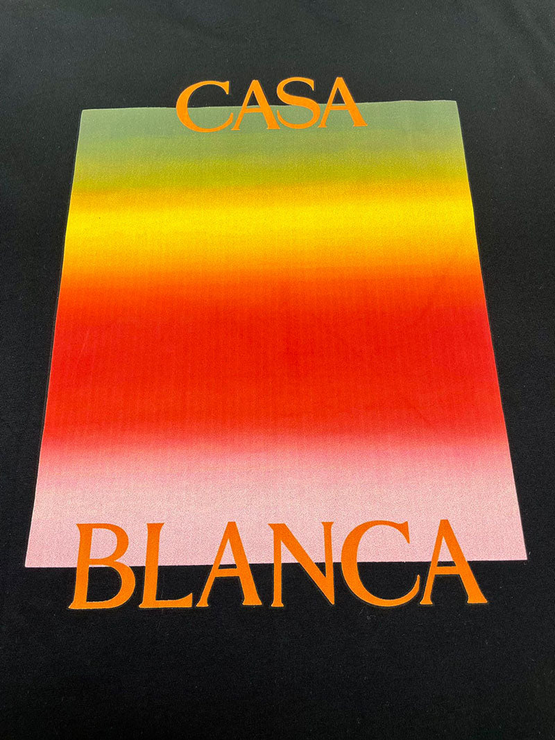 CASABLANCA Gradient Casa Logo T-Shirt Black