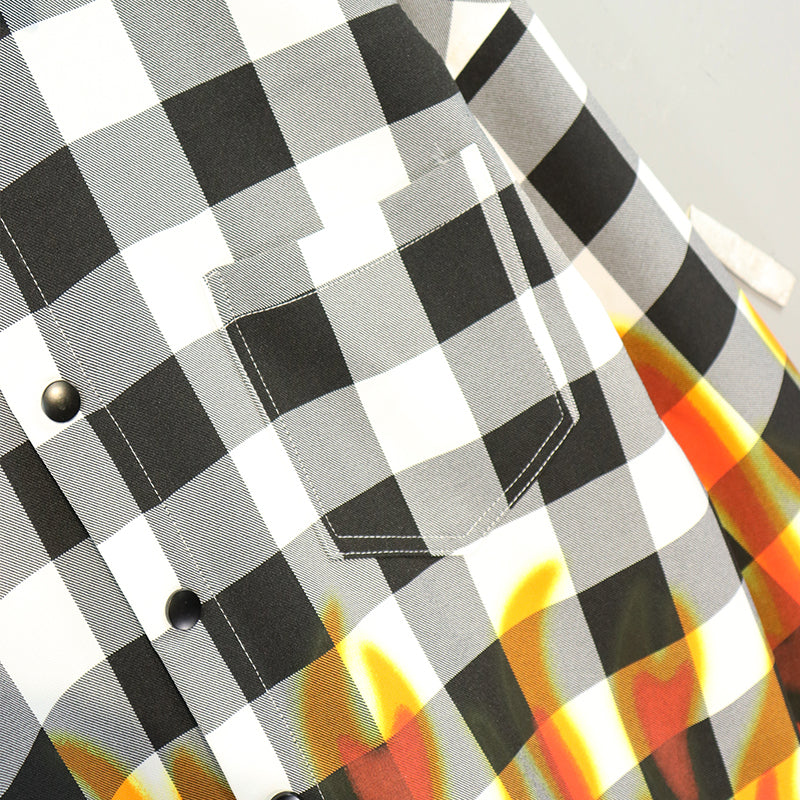 Palm Angels Black & Red Burning Shirt