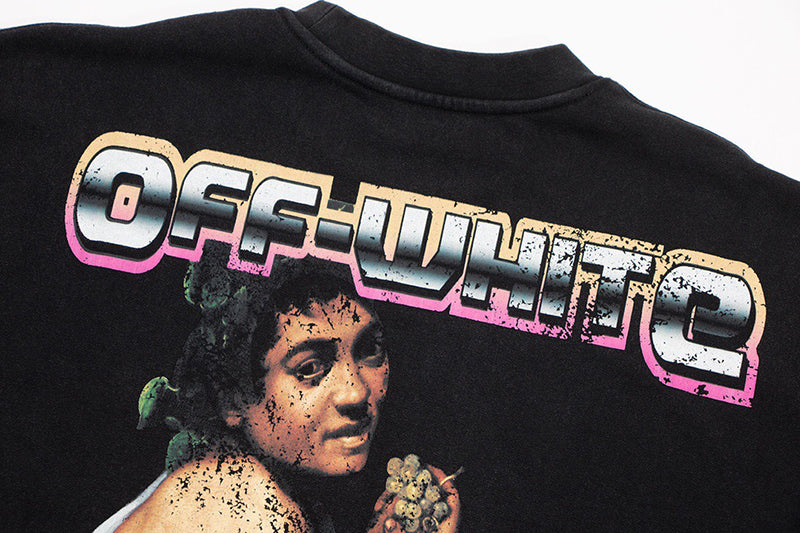 Off-White Digit Bacchus Cotton Sweatshirt Black