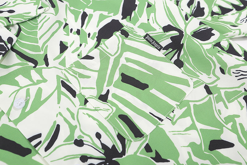 Palm Angels Macro Hibiscus Bowling Shirt