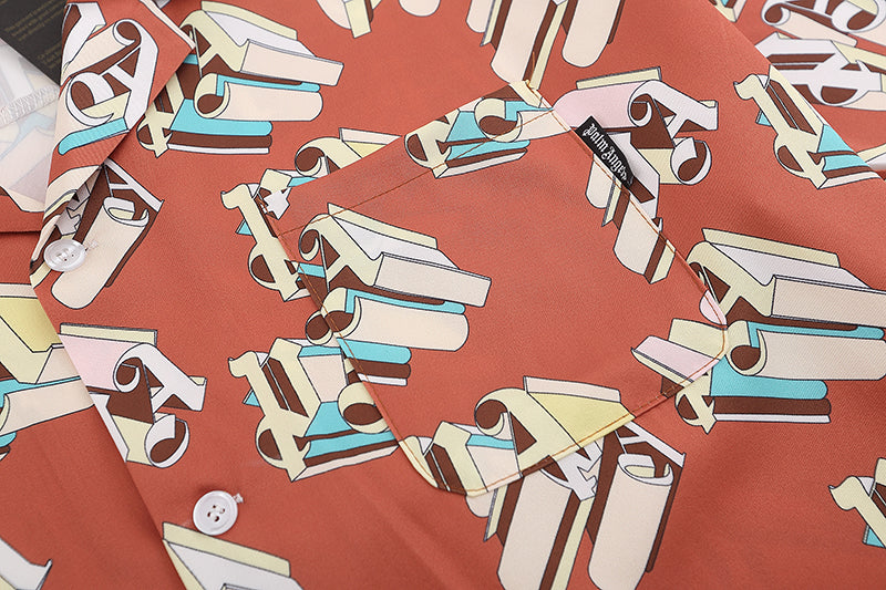 Palm Angels PA Bowling Shirt Red