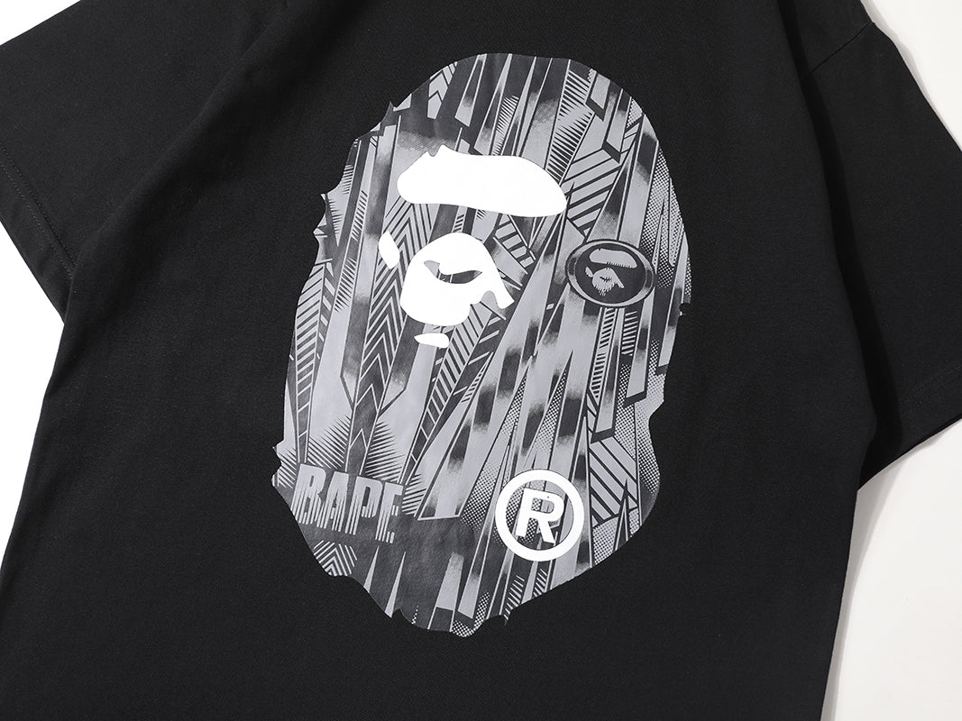 BAPE Speed Racer Big Ape Head Tee Black Grey