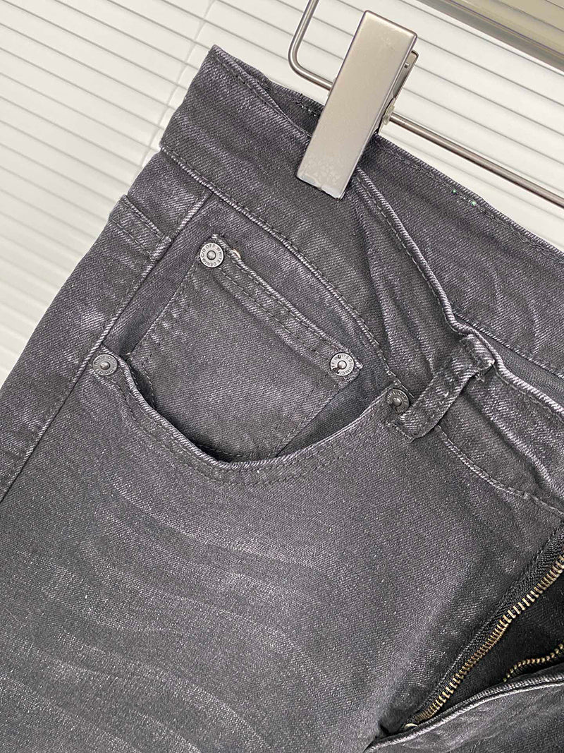 OFF-WHITE Skinny Fit Denim Jeans Black/White