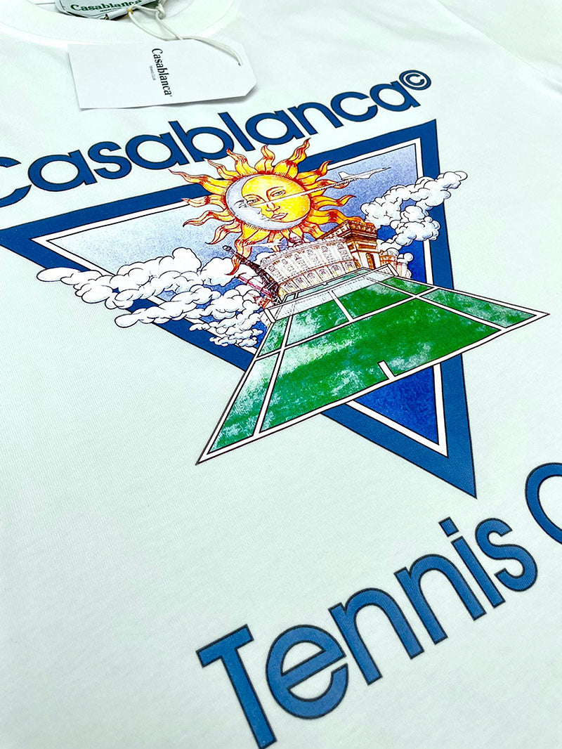 CASABLANCA Tennis Club Sub Printed T-Shirt White