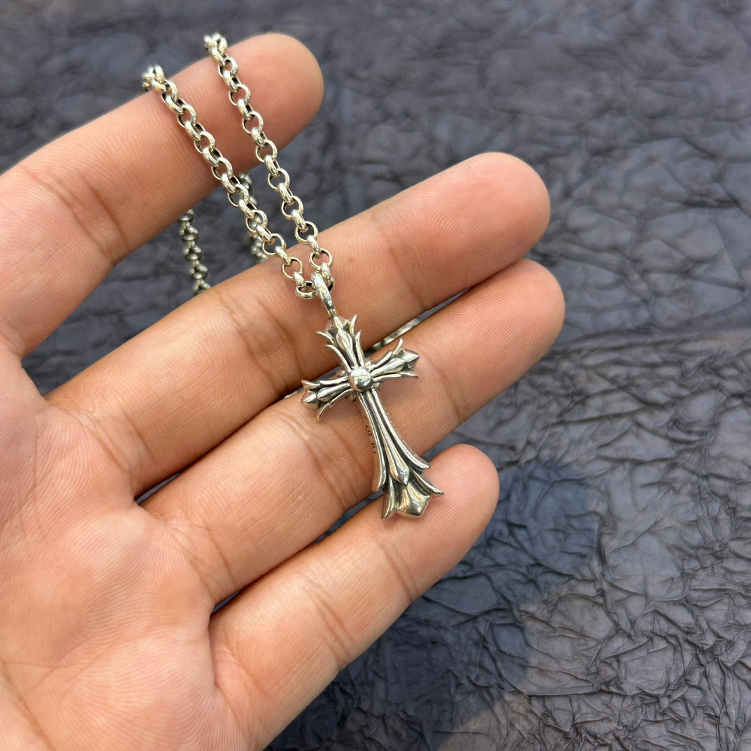 Chrome Hearts - Cross Tiny Pavé After Necklace