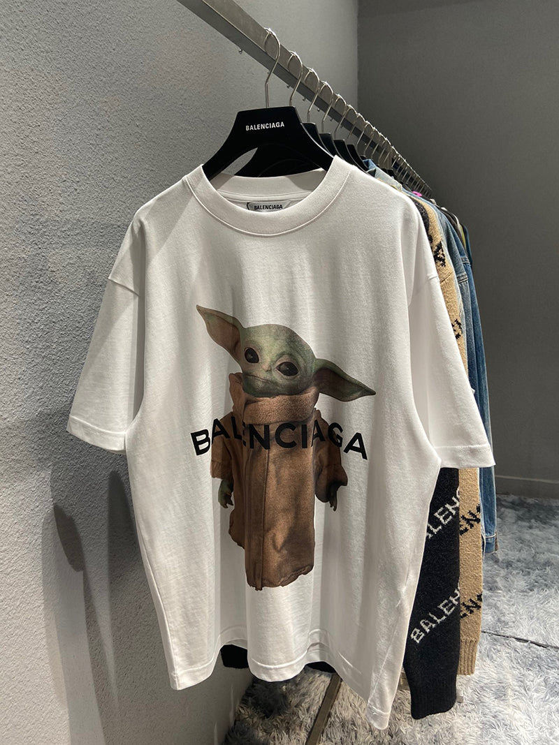 Balenciaga Baby Yoda Short Oversized Tshirt White