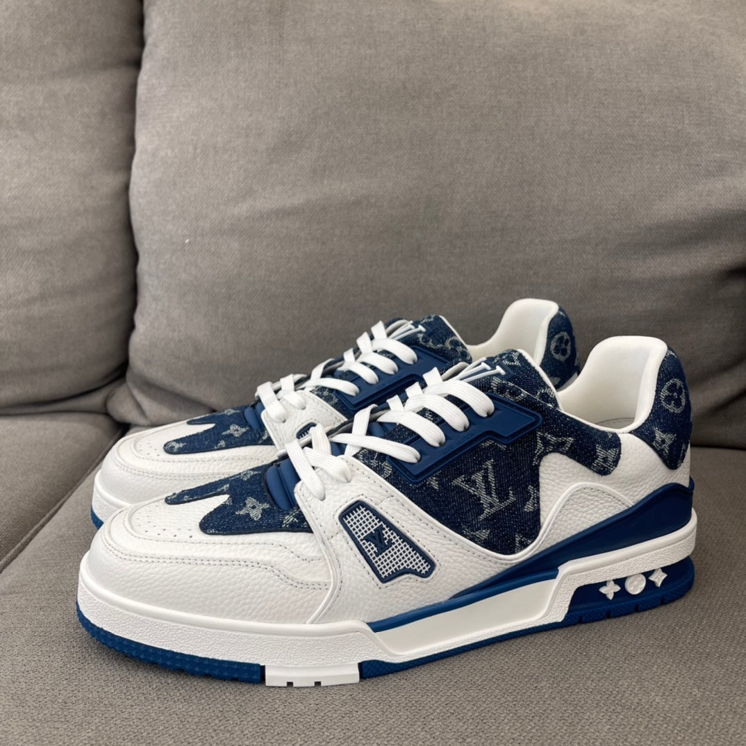 Louis Vuitton LV Made Trainer Monogram Denim White Blue