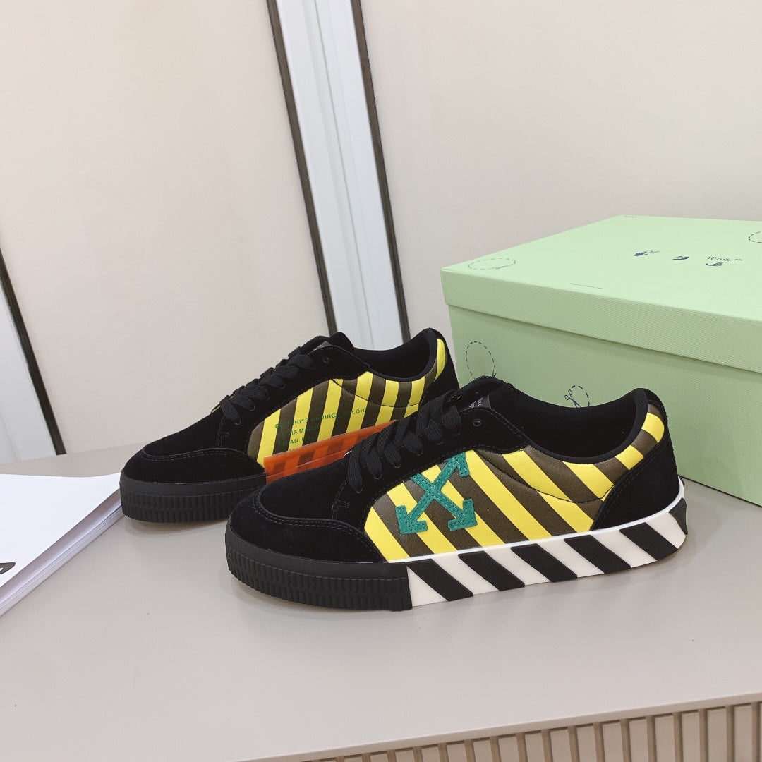 Off-White Low Vulc Black Yellow Green