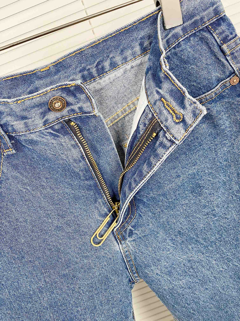 Off-White  Logo Patch Straight Leg Jeans