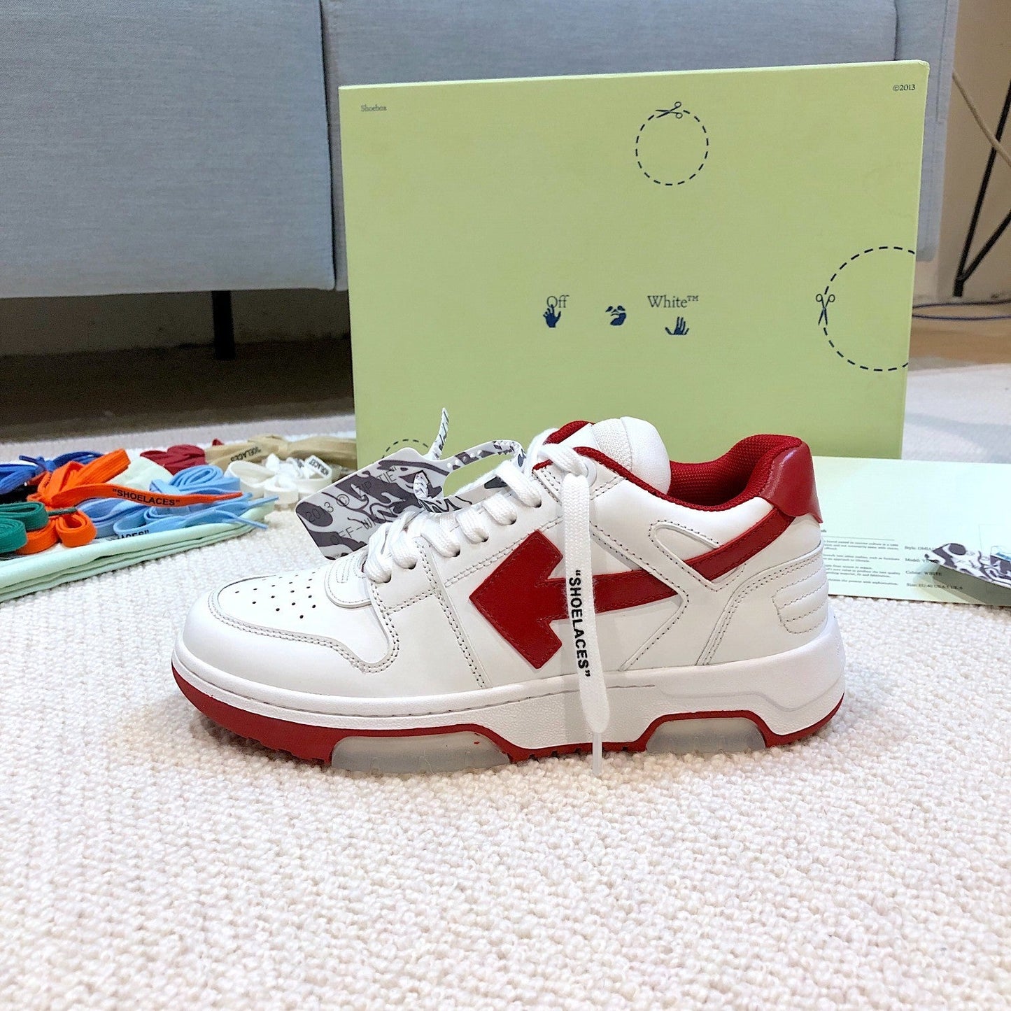 Off-White Out of Office Low 'White Red'