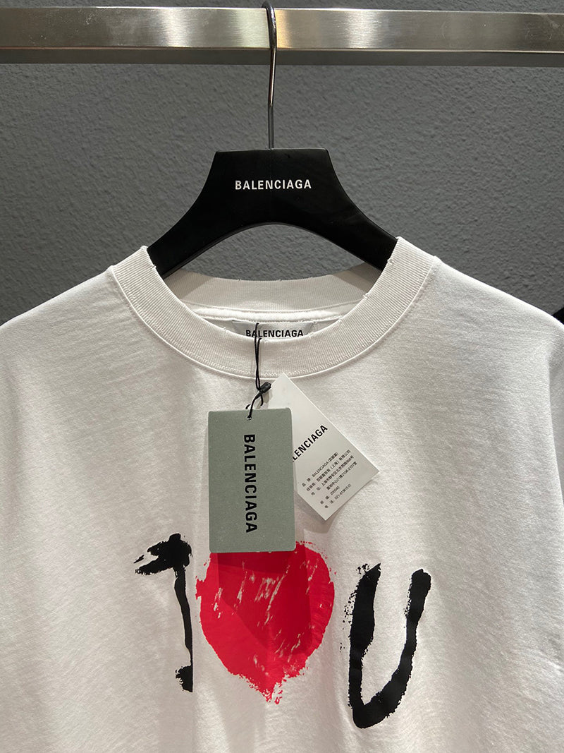 Balenciaga I Love You T Shirt White