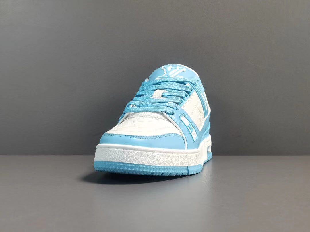 Louis Vuitton Trainer Low White Sky Blue