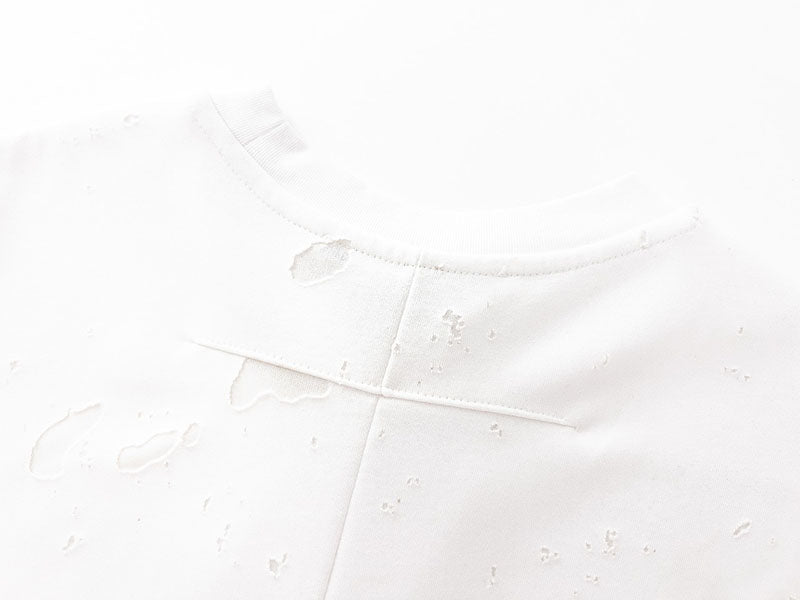 GIVENCHY Paris Distressed Logo T Shirt White/Black