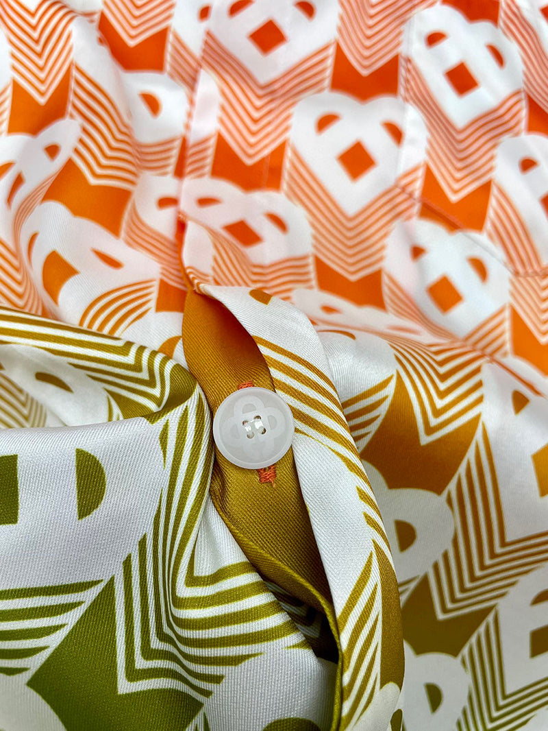CASABLANCA Gradient Heart Monogram Sport Silk Shirt