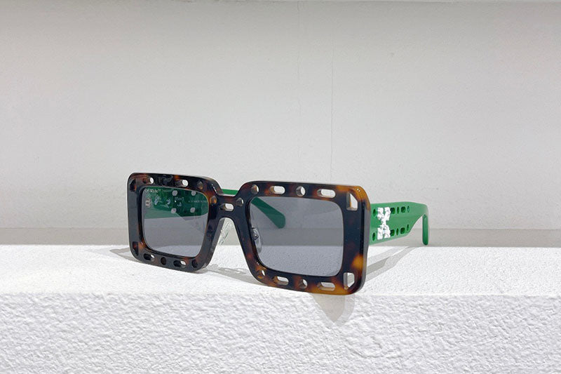 OFF-WHITE Atlantic Cut-Out Detail Square Frame Sunglasses