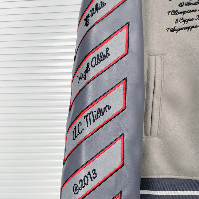 OFF-WHITE c/o Virgil Abloh x AC Milan bomber Jacket