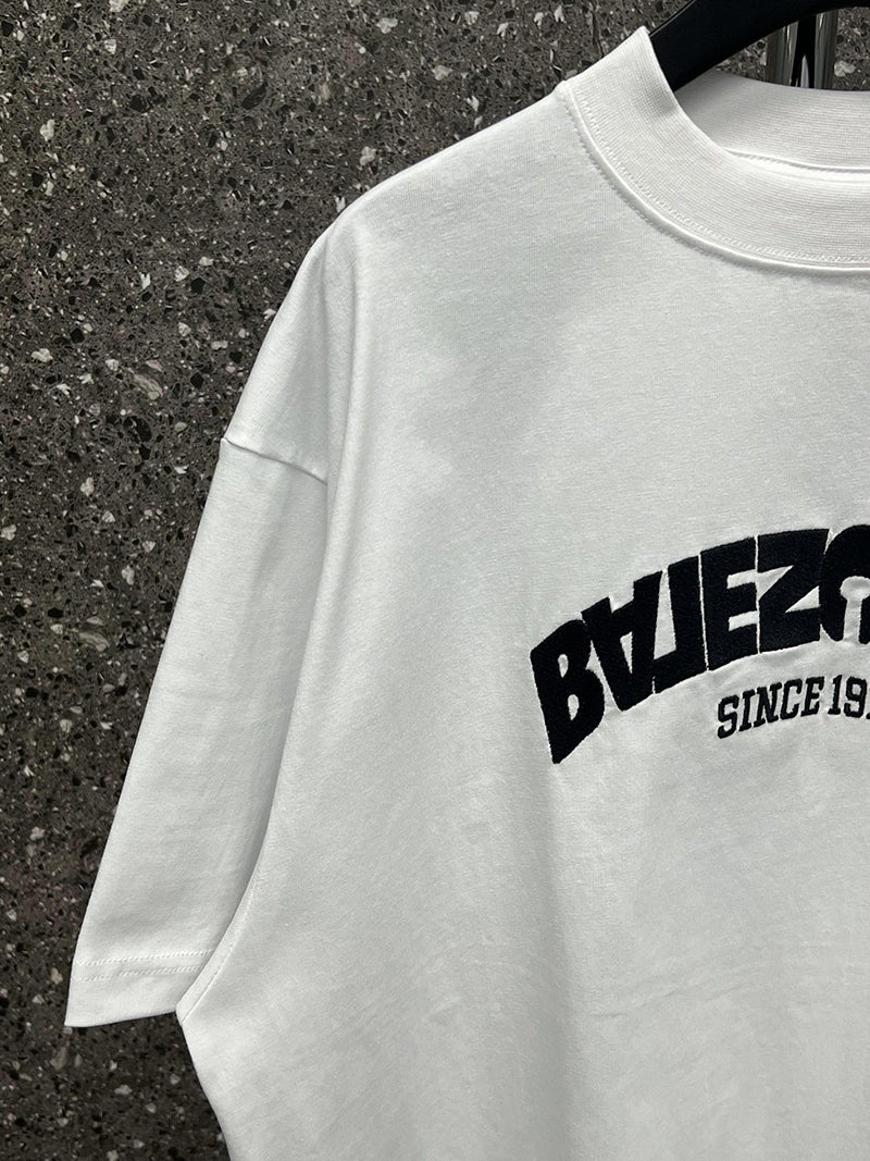 Balenciaga Logo Print Oversized T-Shirt White