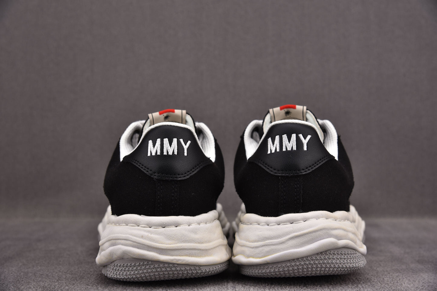 Maison Mihara Yasuhiro Wayne OG Sole Washed Canvas Low Black