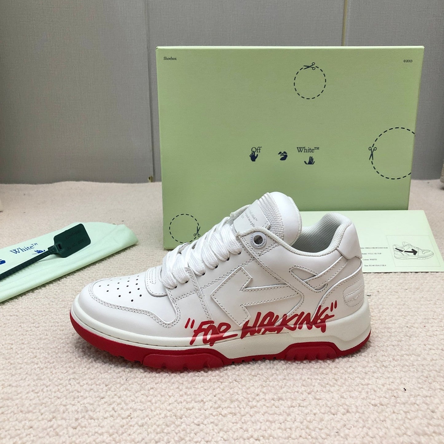 Off-White Out of Office Low 'For Walking - White Red' 2023