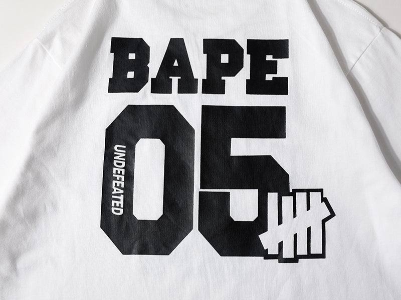 BAPE x UNDEFEATED COLLEGE Tee White