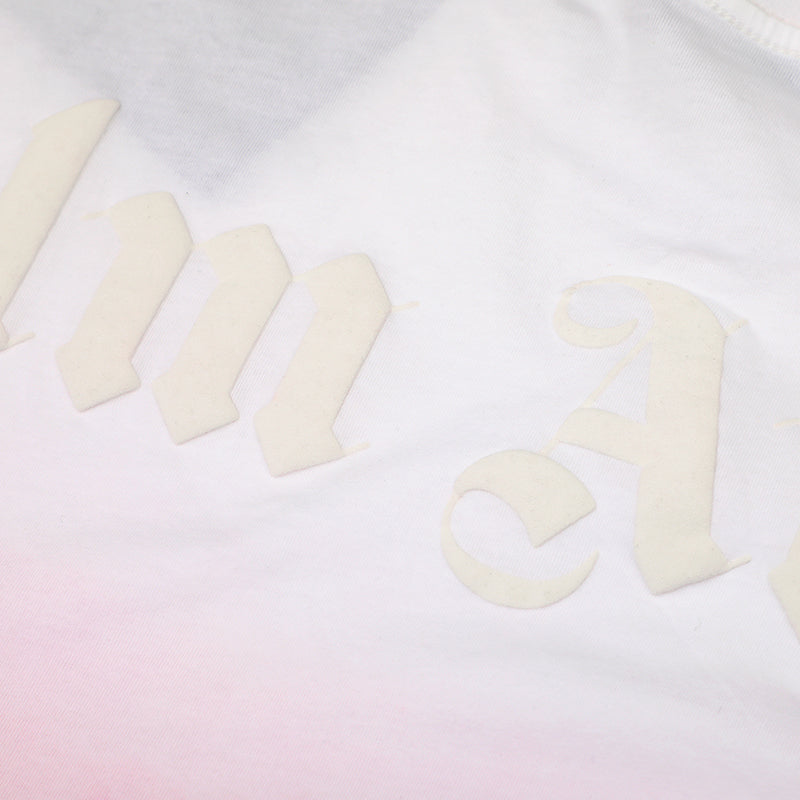 Palm Angels logo dégradé T-Shirt White/Pink