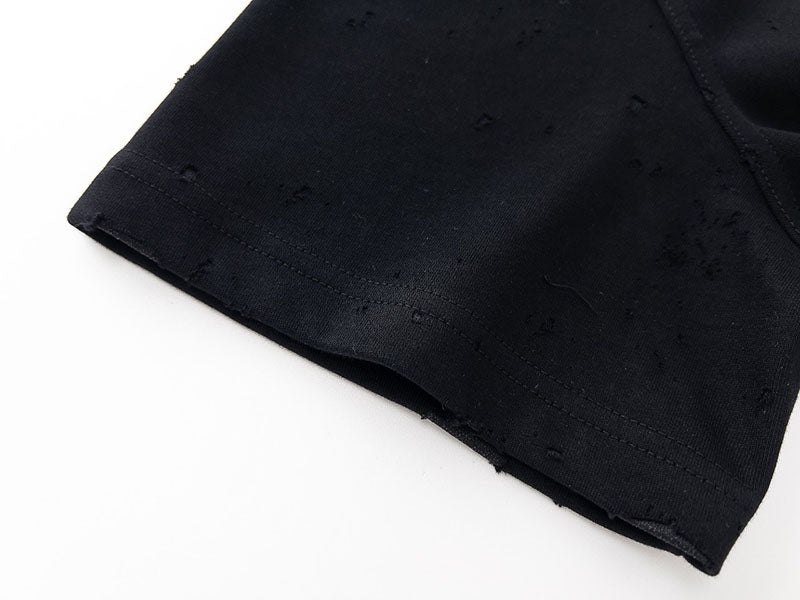 GIVENCHY Paris Distressed Logo T Shirt Black/Orange