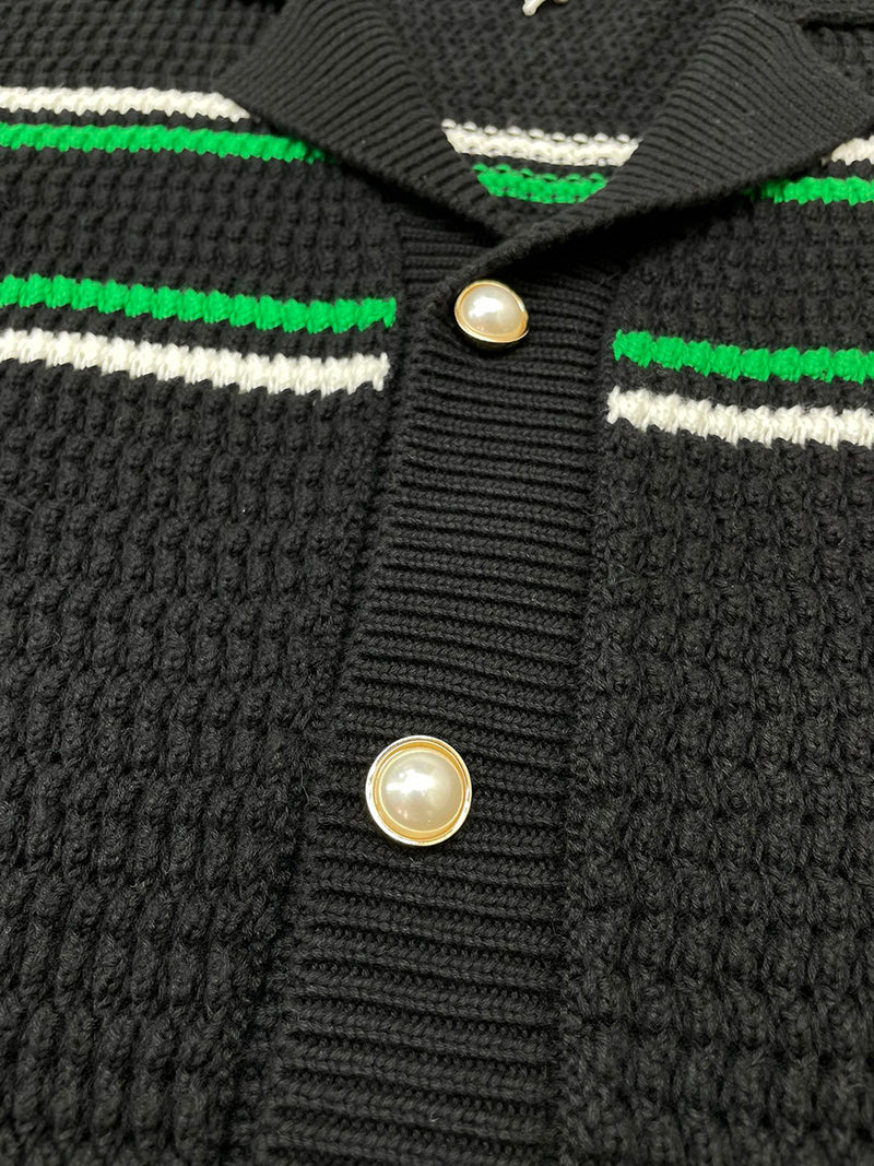 Casablanca Crochet Effect Tennis Shacket Black