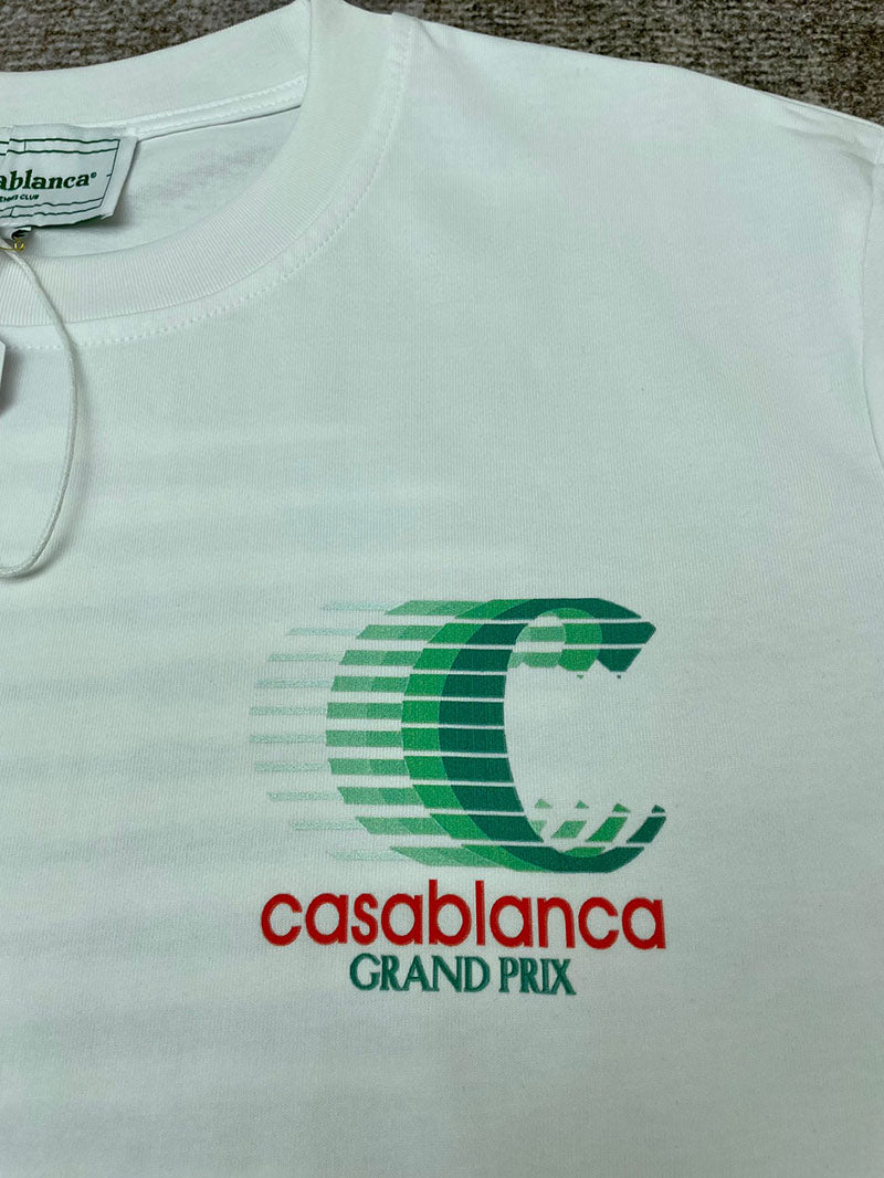 CASABLANCA Grand Prix Logo Double Sided Tee White