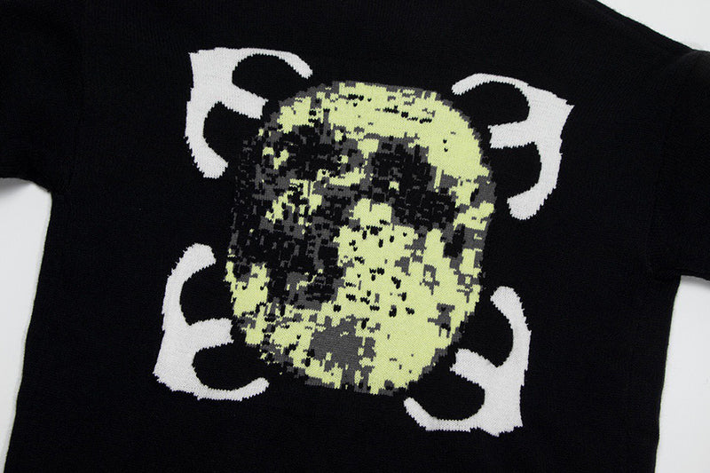 Off White arrow sickle planet jacquard sweater Black