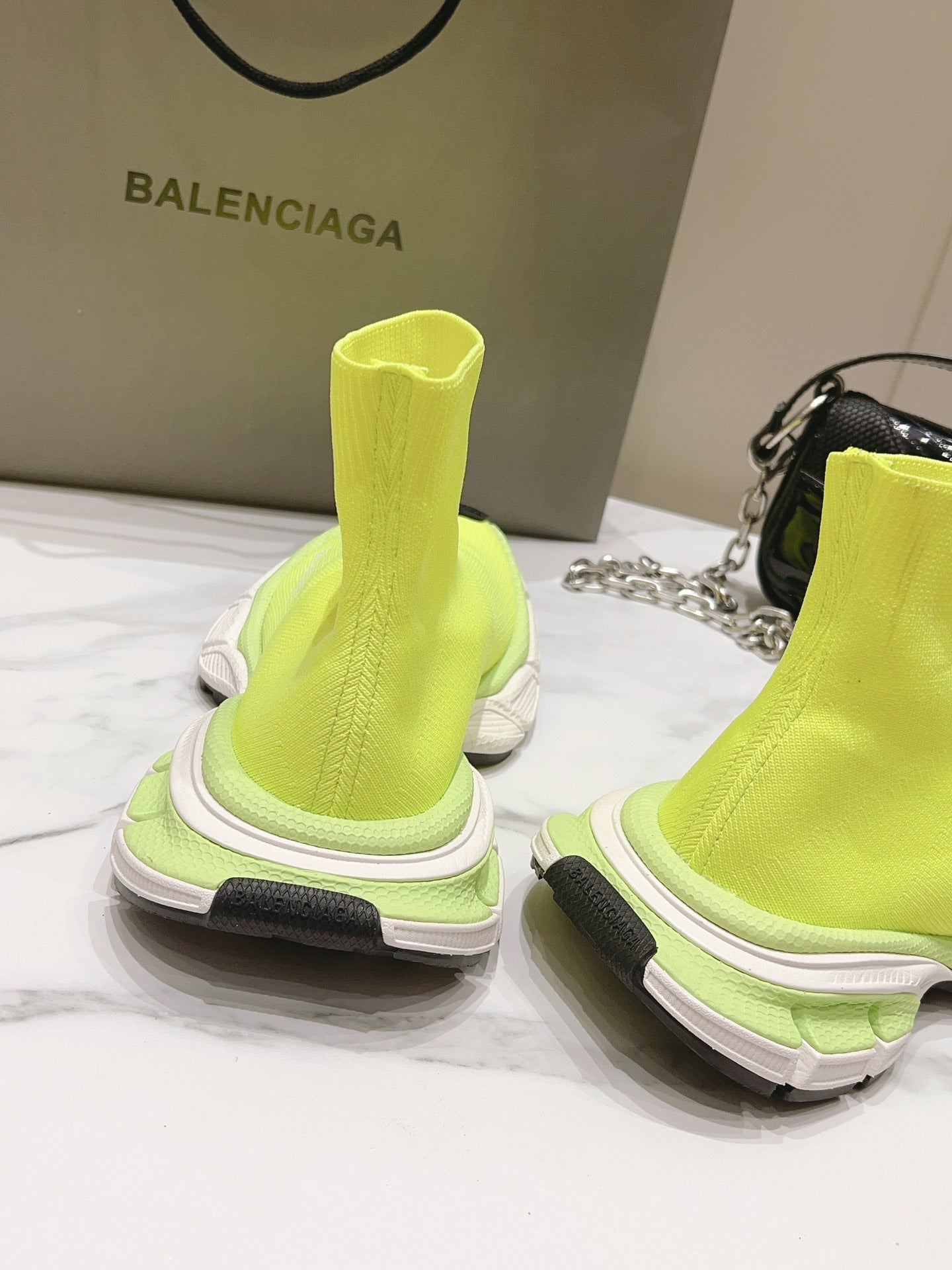 Balenciaga 3XL Sock Knit Sneakers Fluo Yellow