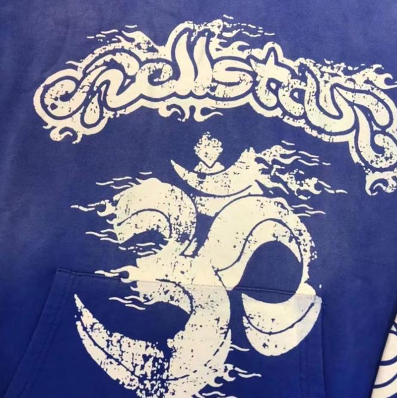 Hellstar Yoga Hoodie Blue