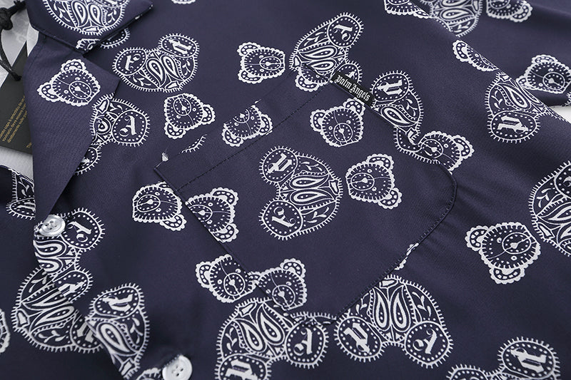 Palm Angels Teddy Bear Bowling Shirt Black