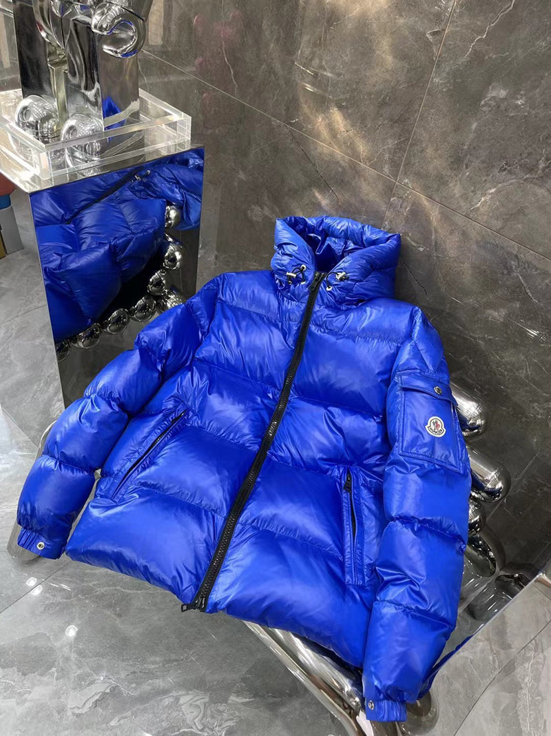 Moncler Ecrins Blue Nylon Down Jacket