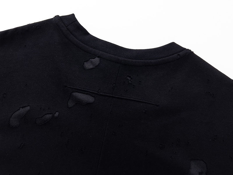 Givenchy Distressed Logo Printed Oversized T-Shirt Black