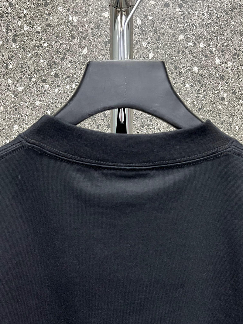 Balenciaga Logo Print Oversized T-Shirt Black