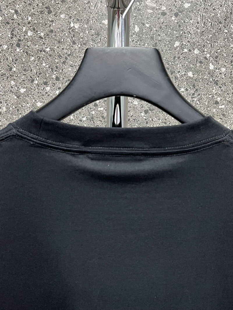 Balenciaga Paris By Day Tight T-shirt Black Faded