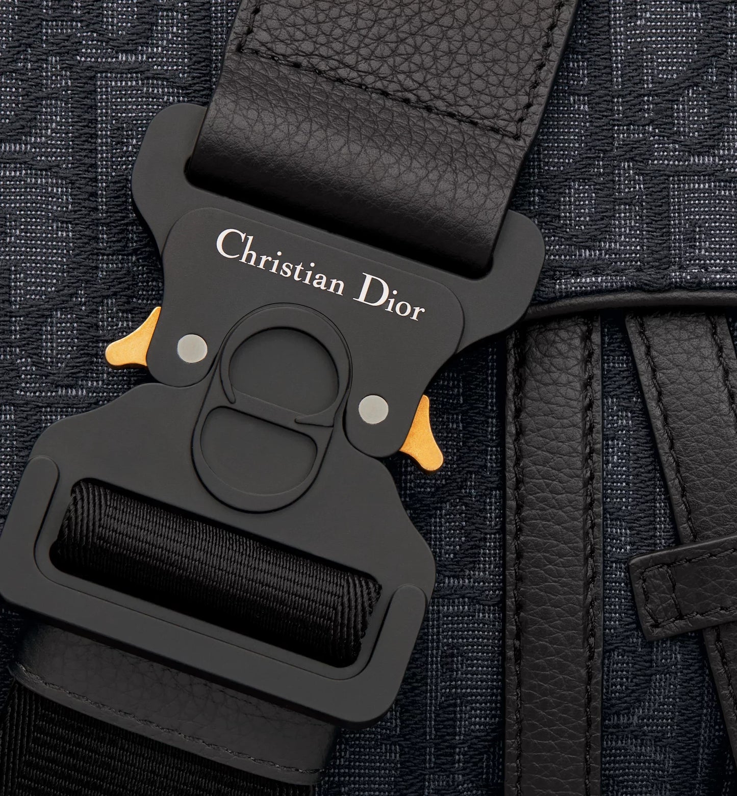 Dior Saddle Bag Oblique in black jacquard