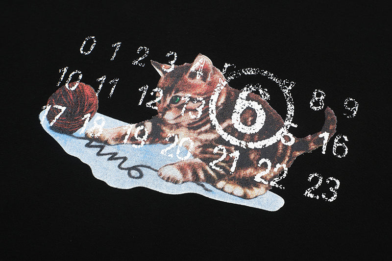 Maison Margiela MM6 Kitten Number Logo T-shirt Black