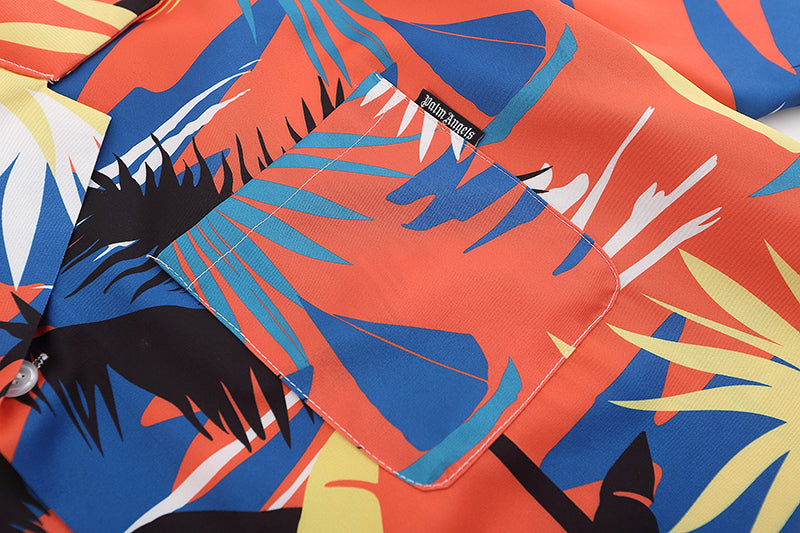 Palm Angels Silk Hawaiian Bowling Shirt