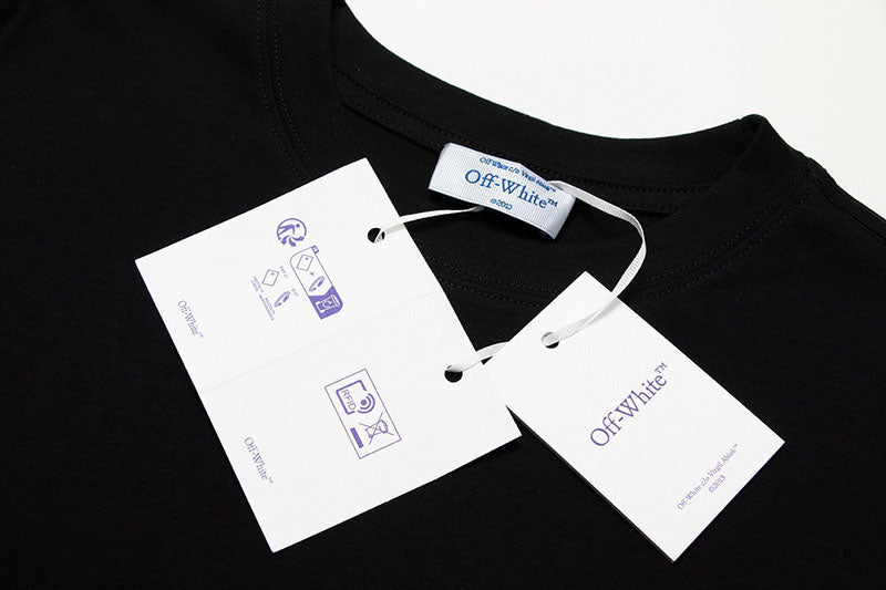 Off-White c/o Virgil Abloh T-shirt With Scribble Skate Logo in Black