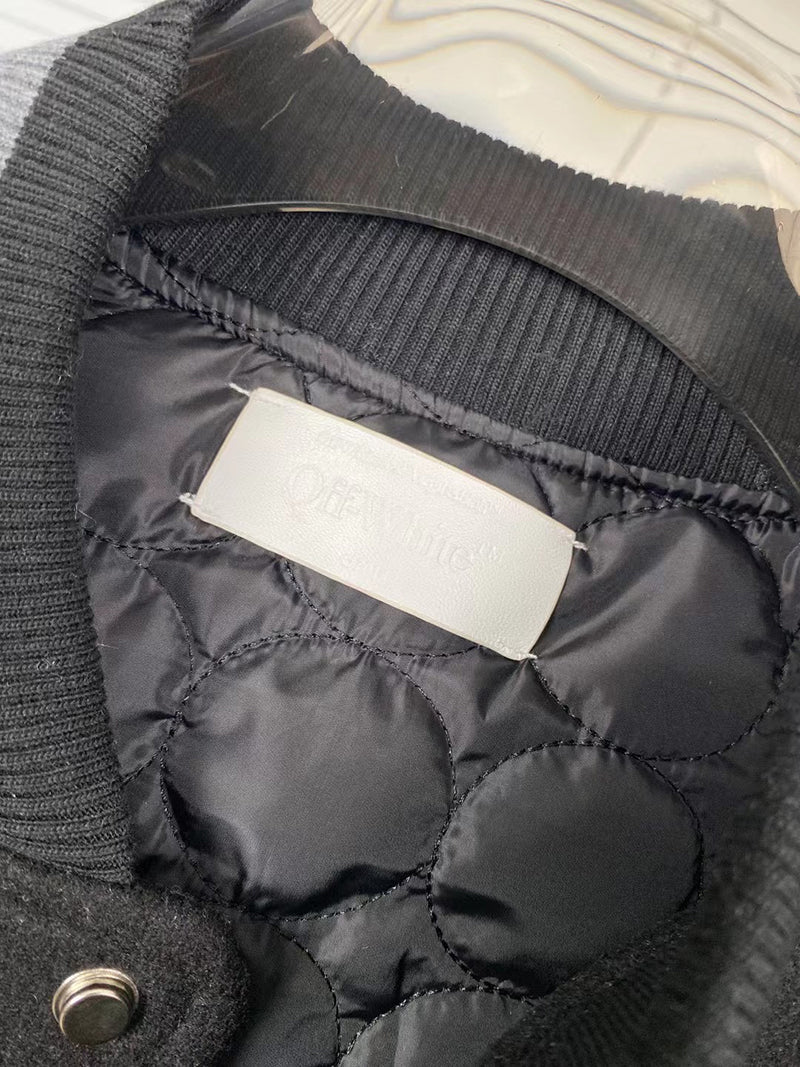 OFF-WHITE c/o Virgil Abloh Meteor Moon Bomber Jacket in Black